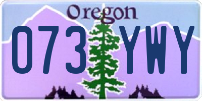 OR license plate 073YWY