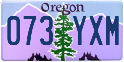 OR license plate 073YXM