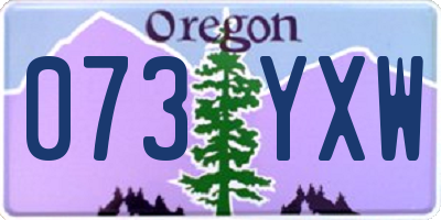 OR license plate 073YXW