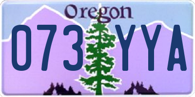 OR license plate 073YYA
