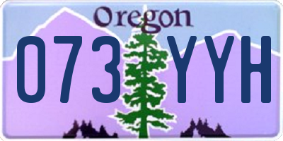 OR license plate 073YYH