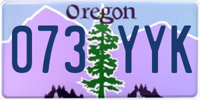 OR license plate 073YYK