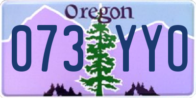 OR license plate 073YYO