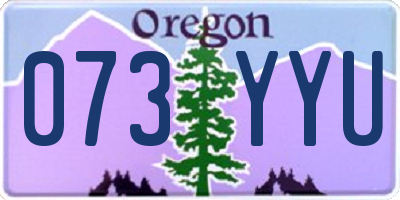 OR license plate 073YYU