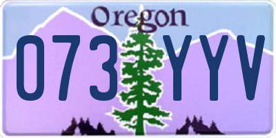 OR license plate 073YYV
