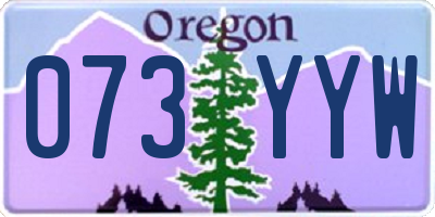 OR license plate 073YYW