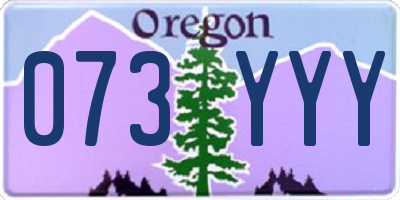 OR license plate 073YYY