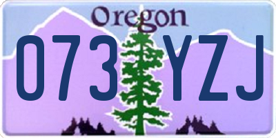 OR license plate 073YZJ