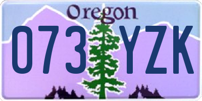OR license plate 073YZK