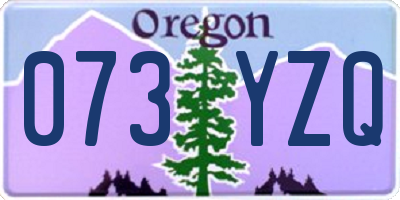 OR license plate 073YZQ