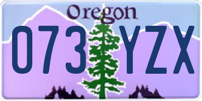 OR license plate 073YZX