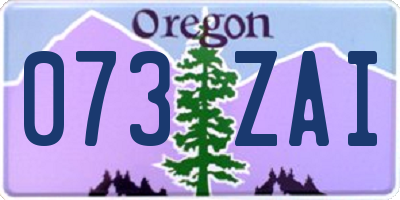 OR license plate 073ZAI