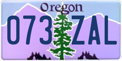 OR license plate 073ZAL