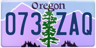 OR license plate 073ZAQ