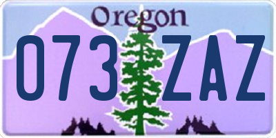 OR license plate 073ZAZ