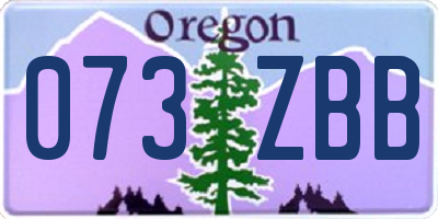 OR license plate 073ZBB