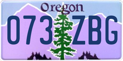 OR license plate 073ZBG