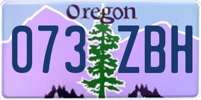 OR license plate 073ZBH
