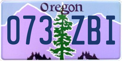 OR license plate 073ZBI