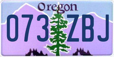 OR license plate 073ZBJ