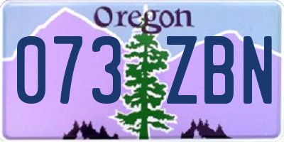 OR license plate 073ZBN