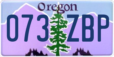 OR license plate 073ZBP