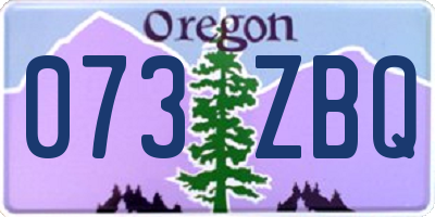 OR license plate 073ZBQ