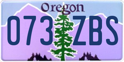OR license plate 073ZBS