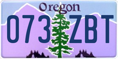 OR license plate 073ZBT