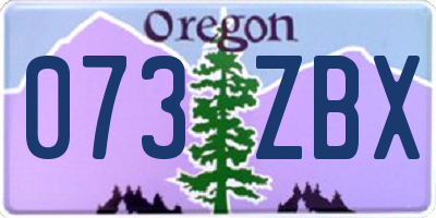 OR license plate 073ZBX