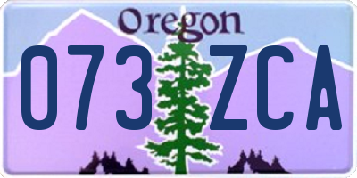 OR license plate 073ZCA