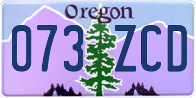 OR license plate 073ZCD