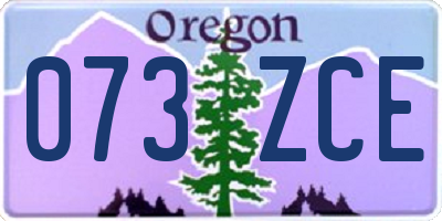 OR license plate 073ZCE