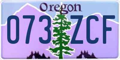 OR license plate 073ZCF