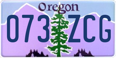 OR license plate 073ZCG