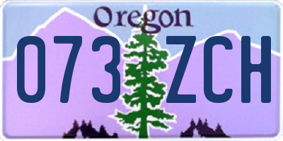 OR license plate 073ZCH