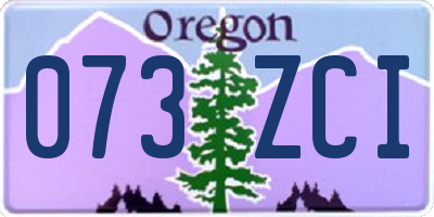 OR license plate 073ZCI