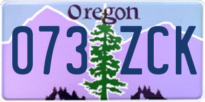 OR license plate 073ZCK