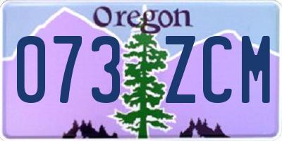 OR license plate 073ZCM