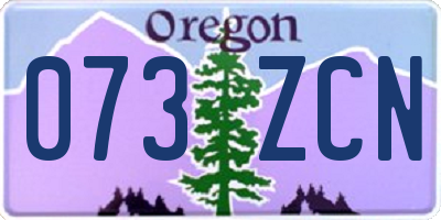 OR license plate 073ZCN