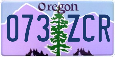 OR license plate 073ZCR
