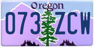 OR license plate 073ZCW