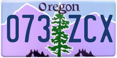 OR license plate 073ZCX
