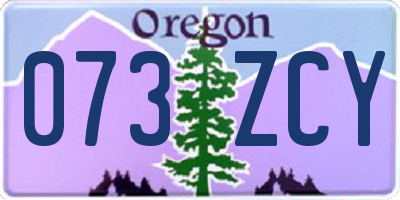 OR license plate 073ZCY