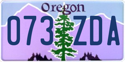 OR license plate 073ZDA