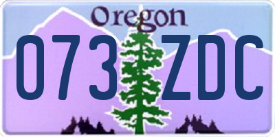 OR license plate 073ZDC