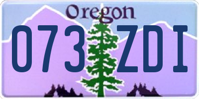 OR license plate 073ZDI