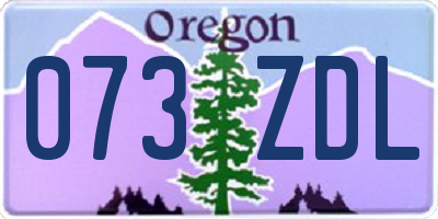 OR license plate 073ZDL