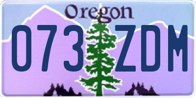 OR license plate 073ZDM