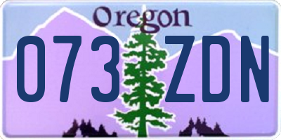 OR license plate 073ZDN